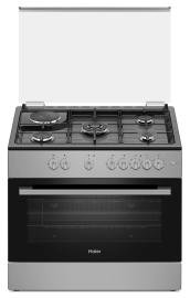 CUISINIERE HAIER MIXTE 5FEUX 90X60 4F A GAZ 1FEUX ELECTRIQUE GRIS/NOIR HCR6041EESB