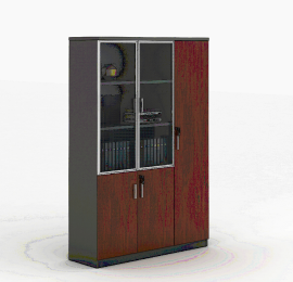 MEUBLE DE RANGEMENT SEMI VITRE 3 BATTANTS  HP S01012-20