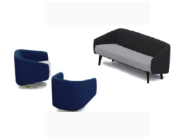 SALON EN TISSUS DA 8131 EN 05 PLACES